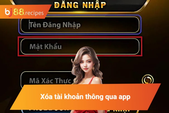 Cách thức xóa tài khoản thông qua ứng dụng